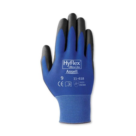 Ansell Hyflex 18G Kevlar/Stainless Steel/Nylon Liner With Silicone Free Nitrile  Grip Technology 11-618-11